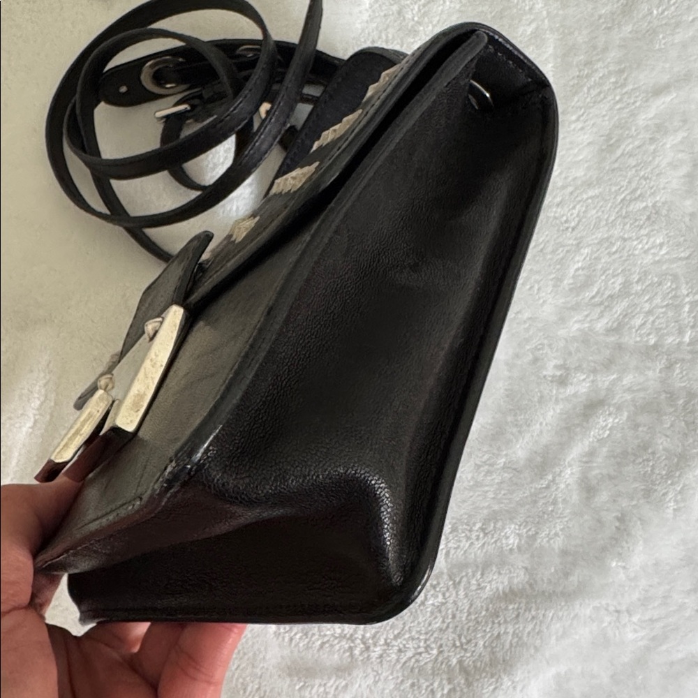 Jimmy Choo Mini Leather Black Silver Star Bag - Picture 6 of 12